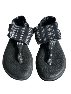 Sanuk Yoga Sling Sandals Stretchy Straps Yoga Mat Footbed Women’s Size 8